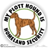 Plott Hound Security Decal Sticker Static Cling Car Truck RV Window