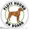 Plott Hound on Board Dog Decal Sticker Static Cling Car Truck RV Window