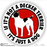 Decker Giant Hunting Rat Terrier Dog Car Truck RV Decal Sticker