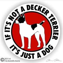 Decker Giant Hunting Rat Terrier Dog Car Truck RV Decal Sticker