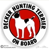 Decker Giant Hunting Rat Terrier Dog Car Truck RV Decal Sticker