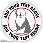 Old English Sheepdog Window Decal