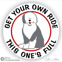 Old English Sheepdog Decal