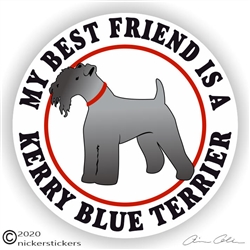 Funny Kerry Blue Terrier Dog Window Car Truck RV Decal Sticker