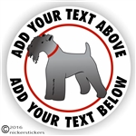 Custom Kerry Blue Terrier Dog Window Car Truck RV Decal Sticker Static Cling