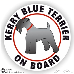 Funny Kerry Blue Terrier Dog Window Car Truck RV Decal Sticker