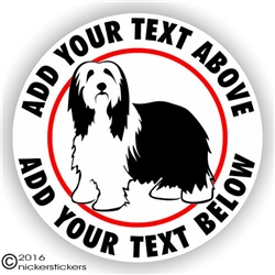 Bearded Collie Dog Beardie Vinyl Car Truck RV iPad Window Decal Sticker Static Cling