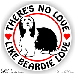 Bearded Collie Dog Beardie Vinyl Car Truck RV iPad Window Decal Sticker Static Cling