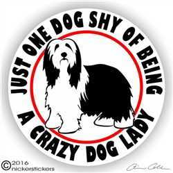 Bearded Collie Dog Beardie Vinyl Car Truck RV iPad Window Decal Sticker Static Cling