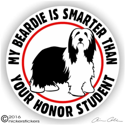 Bearded Collie Dog Beardie Vinyl Car Truck RV iPad Window Decal Sticker Static Cling