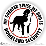 Greater Swiss Mountain Dog Sticker Decal Static Cling
