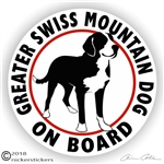 Greater Swiss Mountain Dog Sticker Decal Static Cling