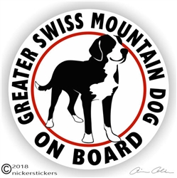 Greater Swiss Mountain Dog Sticker Decal Static Cling