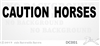 Caution Horses Trailer Window Decal