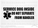 Service Dog Inside V Car Truck RV Window Decal Sticker