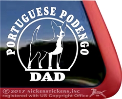Portuguese Podengo Dog Window Decal