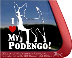 Portuguese Podengo  Dog Window Decal