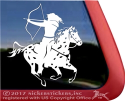 Mounted Archery Leopard Appaloosa Horse Trailer Window Decal
