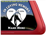 Custom Memorial Horse Heart Love Head Car Truck RV Window iPad Trailer Decal Sticker