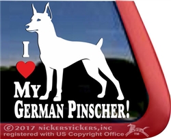 German Pinscher Window Decal