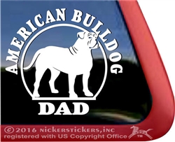 American Bulldog Window Decal