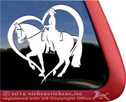 Custom Western Dressage Equestrian Horse Trailer Window Decal Sticker