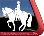 Custom Western Dressage Equestrian Horse Trailer Window Decal Sticker