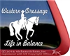 Western Dressage Horse Trailer Window Decal Sticker