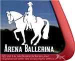 Western Dressage Horse Trailer Window Decal Sticker