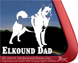 Norwegian Elkhound Dog Vinyl Car Truck RV Tablet Decal Sticker