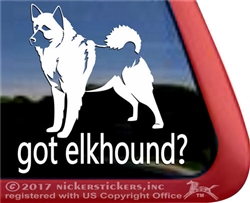 Norwegian Elkhound Dog Vinyl Car Truck RV Tablet Decal Sticker