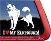 Norwegian Elkhound Dog Vinyl Car Truck RV Tablet Decal Sticker