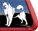 Norwegian Elkhound Dog Truck Car RV Window iPad Tablet Laptop Decal Sticker