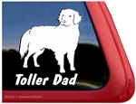 Toller Dad Nova Scotia Duck Tolling Retriever Dog iPad Car Window Decal Sticker