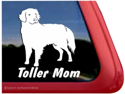 Toller Mom Nova Scotia Duck Tolling Retriever Dog iPad Car Window Decal Sticker