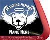 American Pit Bull Terrier Angel Memorial  Car Truck RV Window Decal Sticker