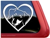 Custom Dachshund Heart Love Dog Car Truck RV Window Decal Sticker