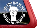 Custom Alpaca Car Truck RV Window Decal Sticker