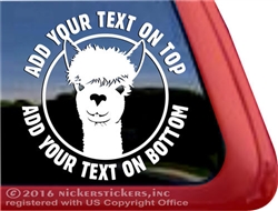 Custom Alpaca Car Truck RV Window Decal Sticker