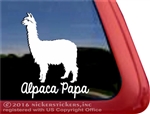 Suri Alpaca Car Truck RV Window Decal Sticker