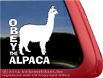 Suri Alpaca Car Truck RV Window Decal Sticker