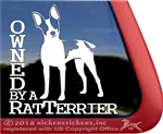 Rat Terrier Dog Truck Car RV iPad Laptop Window Decal Sticker