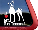 Rat Terrier Window Decal