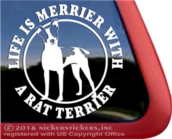 Rat Terrier Window Decal