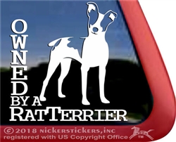 Rat Terrier Dog Truck Car RV iPad Laptop Window Decal Sticker