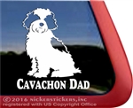 Cavachon Dad Dog Car Truck RV Window Decal Sticker