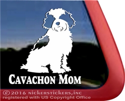 Cavachon Mom Dog Car Truck RV Window Decal Sticker