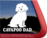 Cavapoo Mom Dog Car Truck RV Window Decal Sticker