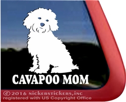 Cavapoo Mom Dog Car Truck RV Window Decal Sticker