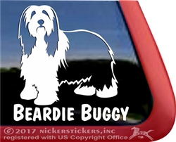 Bearded Collie Dog Beardie Vinyl iPad Car Truck RV Window Decal Sticker